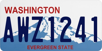 WA license plate AWZ1241