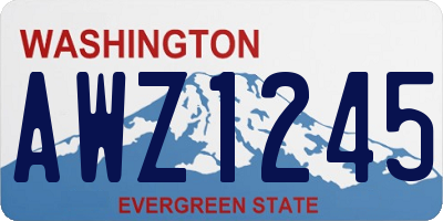WA license plate AWZ1245