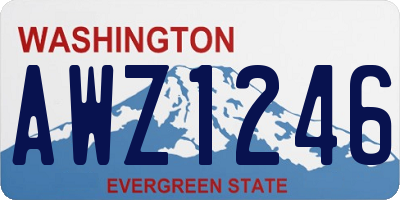 WA license plate AWZ1246