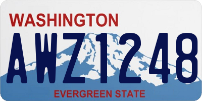 WA license plate AWZ1248