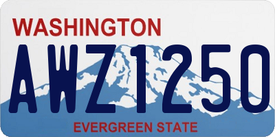 WA license plate AWZ1250