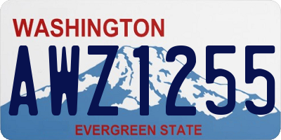 WA license plate AWZ1255