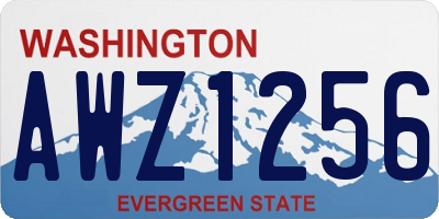 WA license plate AWZ1256