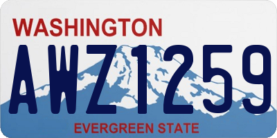 WA license plate AWZ1259