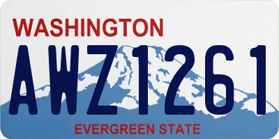 WA license plate AWZ1261