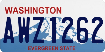 WA license plate AWZ1262