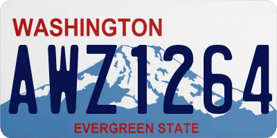 WA license plate AWZ1264