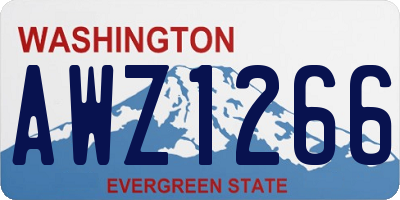 WA license plate AWZ1266