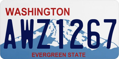 WA license plate AWZ1267