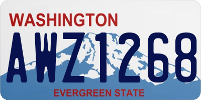 WA license plate AWZ1268