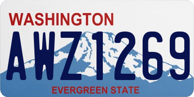 WA license plate AWZ1269