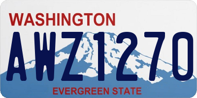 WA license plate AWZ1270