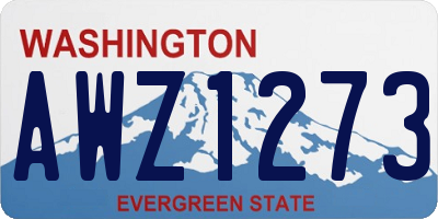 WA license plate AWZ1273