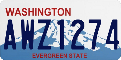 WA license plate AWZ1274