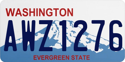 WA license plate AWZ1276