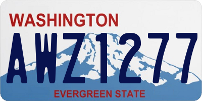 WA license plate AWZ1277