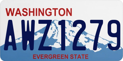 WA license plate AWZ1279