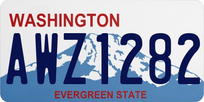 WA license plate AWZ1282
