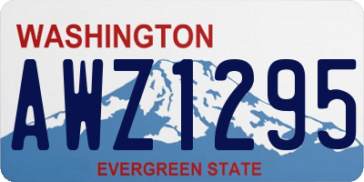 WA license plate AWZ1295