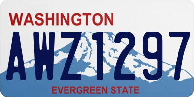 WA license plate AWZ1297
