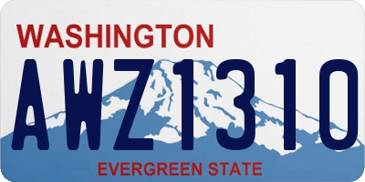 WA license plate AWZ1310