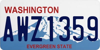 WA license plate AWZ1359