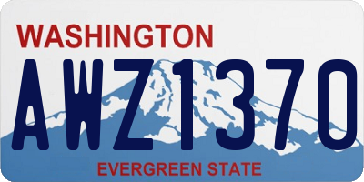 WA license plate AWZ1370