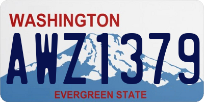 WA license plate AWZ1379