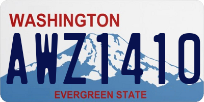 WA license plate AWZ1410