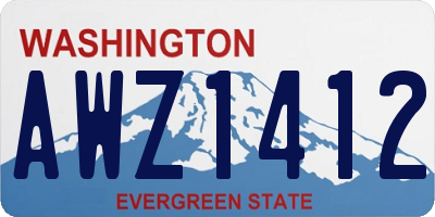 WA license plate AWZ1412