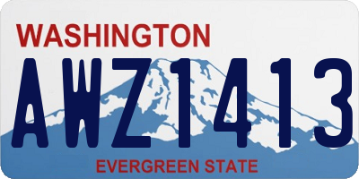 WA license plate AWZ1413