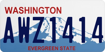 WA license plate AWZ1414