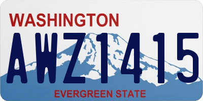 WA license plate AWZ1415