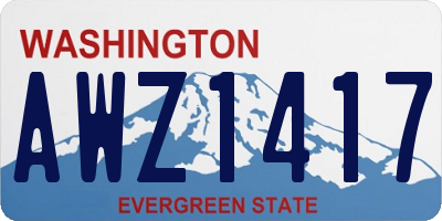 WA license plate AWZ1417