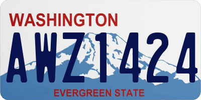WA license plate AWZ1424
