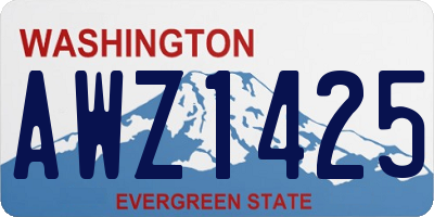 WA license plate AWZ1425