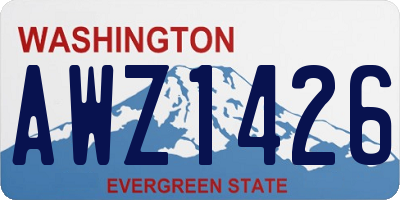 WA license plate AWZ1426