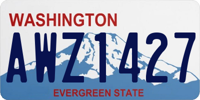 WA license plate AWZ1427