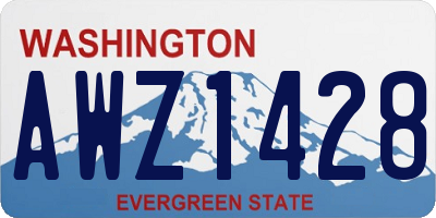 WA license plate AWZ1428