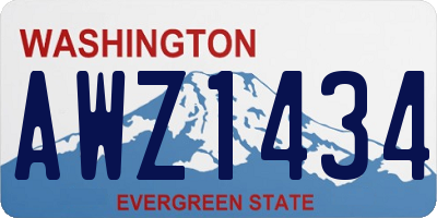 WA license plate AWZ1434