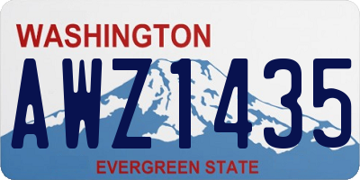 WA license plate AWZ1435