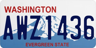 WA license plate AWZ1436