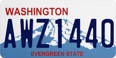 WA license plate AWZ1440
