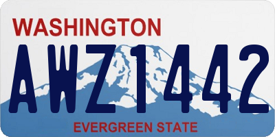 WA license plate AWZ1442