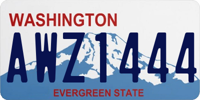 WA license plate AWZ1444