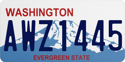 WA license plate AWZ1445