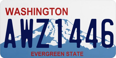 WA license plate AWZ1446