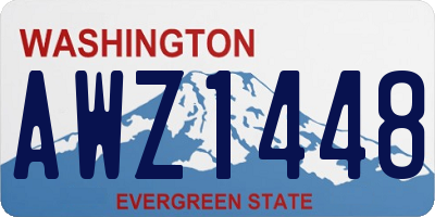 WA license plate AWZ1448