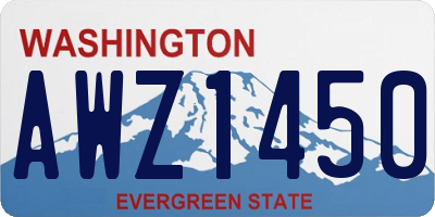 WA license plate AWZ1450