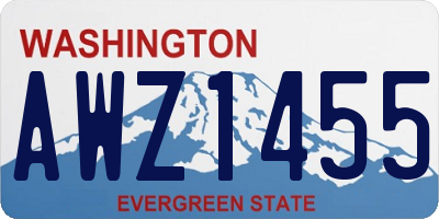 WA license plate AWZ1455